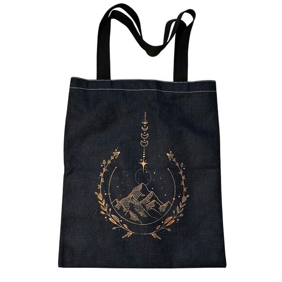 ACOTAR Handbags - A Court of Thorns and Roses (ACOTAR) Inspired Celestial Mountain & Moon Tote Bag